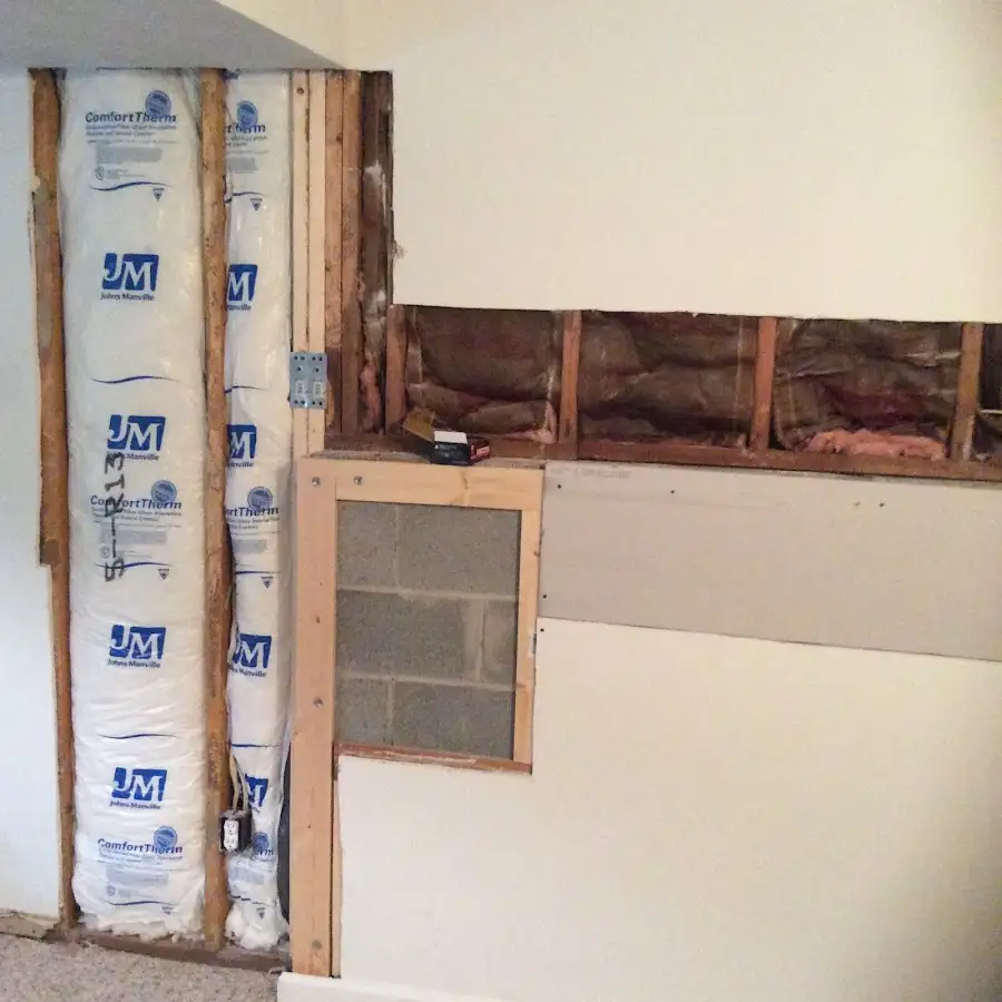 Wall insulation replacement during Contents Cleaning & Restoration in Keystone
